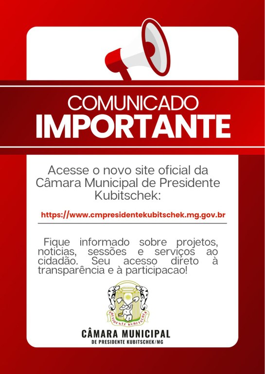 NOVO SITE DA CÂMARA MUNICIPAL