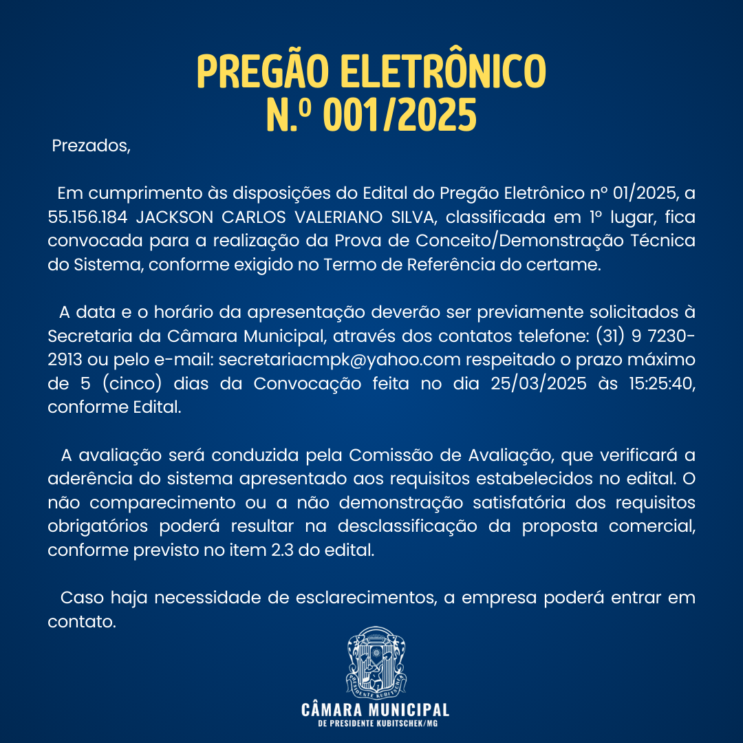 CONVOCAÇÃO