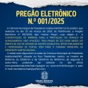 EDITAL DO PREGÃO N.º 01/2025 - Processo Licitatório: nº 08/2025 - Pregão Eletrônico: nº 01/2025. EDITAL DO PREGÃO N.º 01/2025 - Processo Licitatório: nº 08/2025 - Pregão Eletrônico: nº 01/2025.
