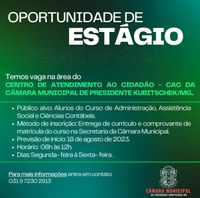 OPORTUNIDADE DE ESTÁGIO