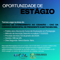 OPORTUNIDADE DE ESTÁGIO