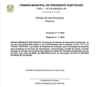 TERMO DE RATIFICAÇÃO / PROCESSO Nº 03 DISPENSA Nº 01