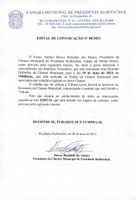 EDITAL DE CONVOCAÇÃO Nº 08